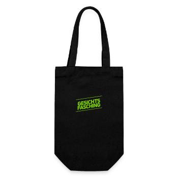 ich feiere Gesichtsfasching - Geschenkbeutel für Flaschen - Schwarz - Vorne
