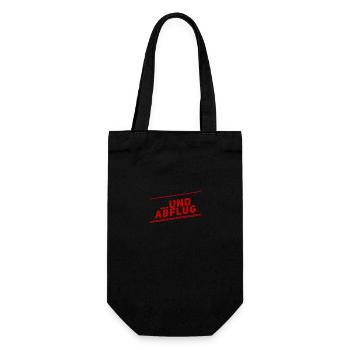 zieh Leine - Geschenkbeutel für Flaschen - Schwarz - Vorne