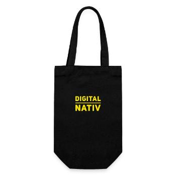 so sieht ein digital nativ aus - Geschenkbeutel für Flaschen - Schwarz - Vorne