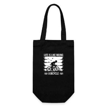 bike bicycle cycle lifestyle healthy transport - Gift Bag for Bottles - black - Front