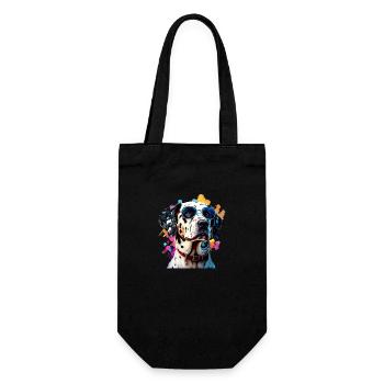 Dalmatien avec lunettes de soleil en couleurs - portrait - Sac à bouteille - noir - Devant