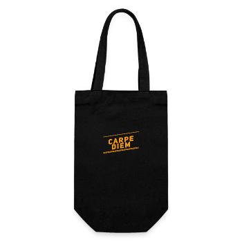 I want to seize the day - Gift Bag for Bottles - black - Front