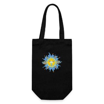 Wintersonnenwende 02 - Geschenkbeutel für Flaschen - Schwarz - Vorne