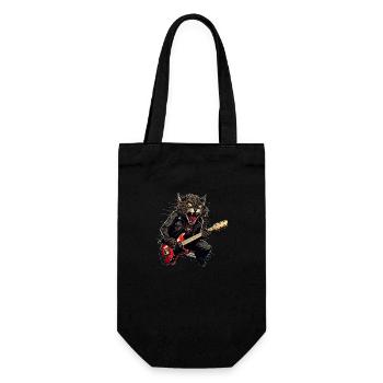 Animaux Domestiques, Mignon, Chat, Animal, Chat, Drôle De Musique, Guitare - Sac à bouteille - noir - Devant