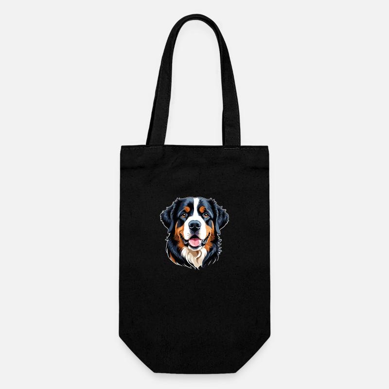 Berner Sennenhund - Geschenkbeutel für Flaschen - Schwarz