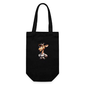 Girafe de course - Sac à bouteille - noir - Devant