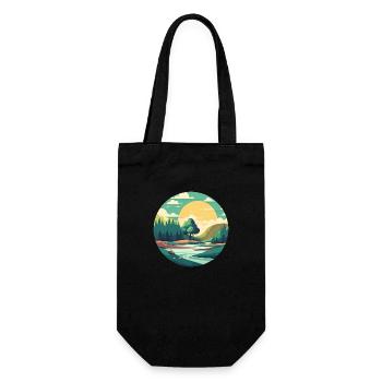 Landscape - Gift Bag for Bottles - black - Front