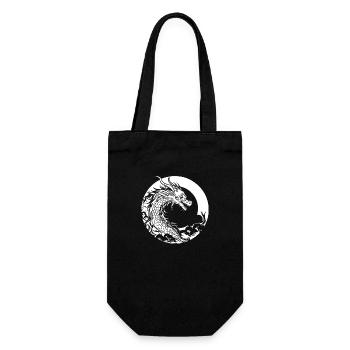 Fantasy Dragon Anime Dragon Head Reptile mythique - Sac à bouteille - noir - Devant