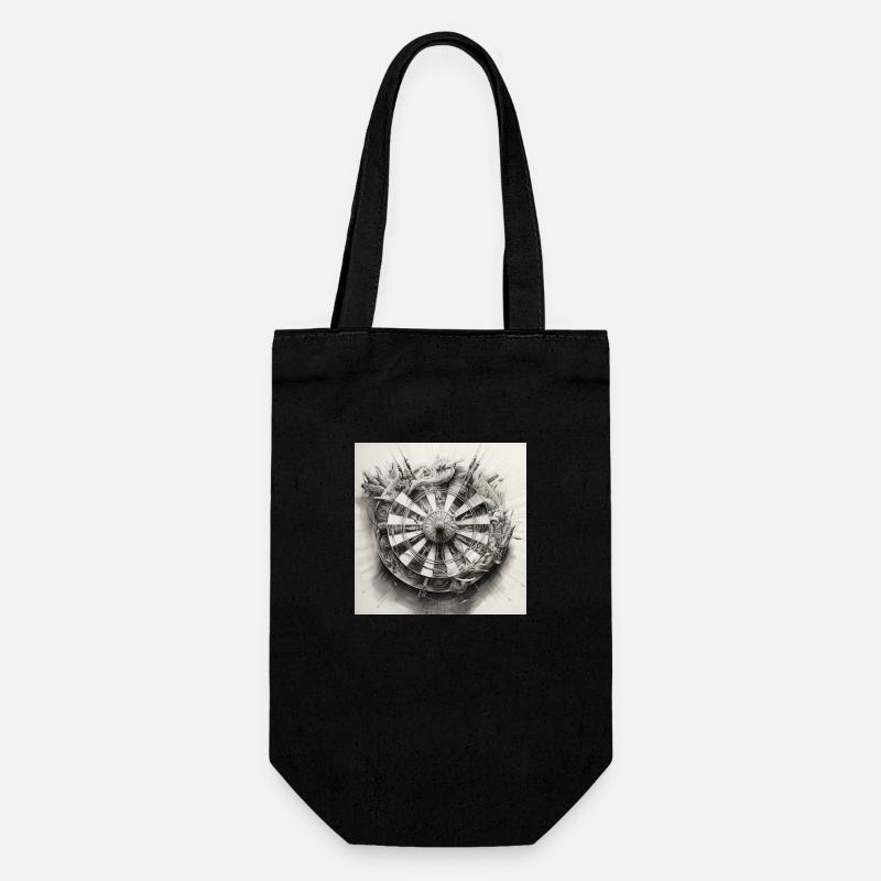 Dartboard Winkinger Shield - Gift Bag for Bottles - black
