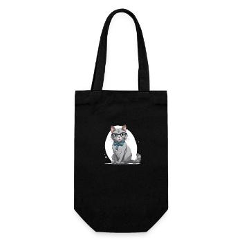 Cat doctor - Gift Bag for Bottles - black - Front