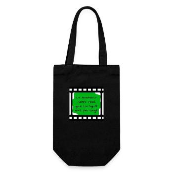 le bonheur n'est réel que lorsqu'il est partagée - Sac à bouteille - noir - Devant