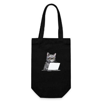Schüler-Chat - Geschenkbeutel für Flaschen - Schwarz - Vorne