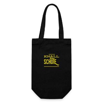 so sieht eine Knallschote aus - Geschenkbeutel für Flaschen - Schwarz - Vorne