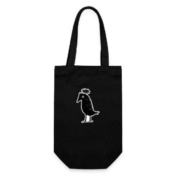 Pensive Raven - Cute Black - Gift Bag for Bottles - black - Front