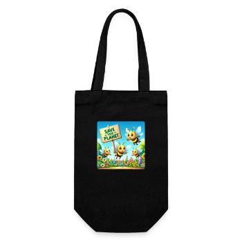 Famille d’abeilles - Sac à bouteille - noir - Devant