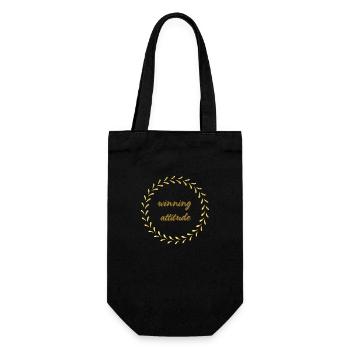 Winning Attitude Motivation - Geschenkbeutel für Flaschen - Schwarz - Vorne