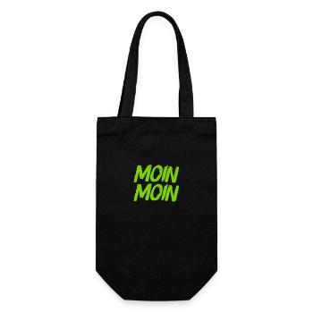ich grüße dich - Geschenkbeutel für Flaschen - Schwarz - Vorne