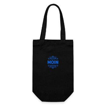 hallo auf norddeutsch - Geschenkbeutel für Flaschen - Schwarz - Vorne