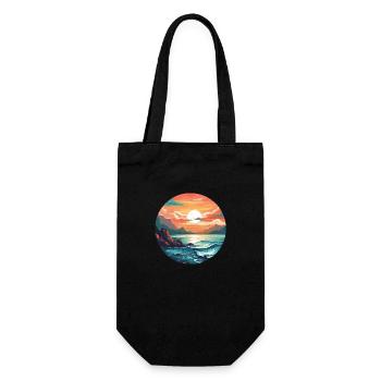 Silent morning - Gift Bag for Bottles - black - Front