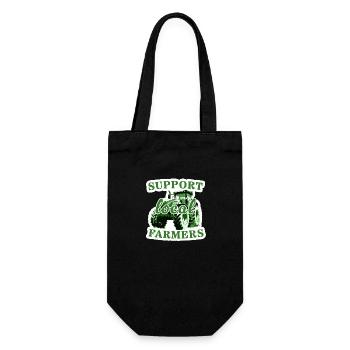 Support Local Farmers - Gift Bag for Bottles - black - Front