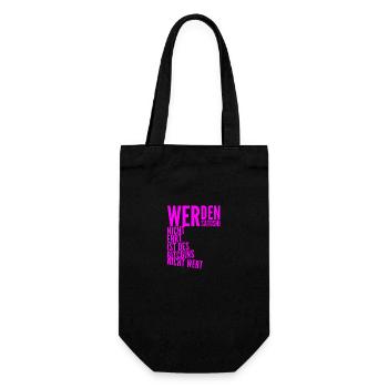 ich bin es wert - Geschenkbeutel für Flaschen - Schwarz - Vorne