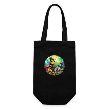 Vibrant Nature Art: A Colorful Journey - Gift Bag for Bottles - black - Front