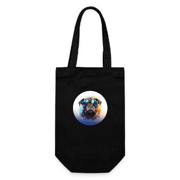 Carlin avec lunettes de soleil - Sac à bouteille - noir - Devant
