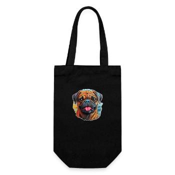 Pug - Gift Bag for Bottles - black - Front