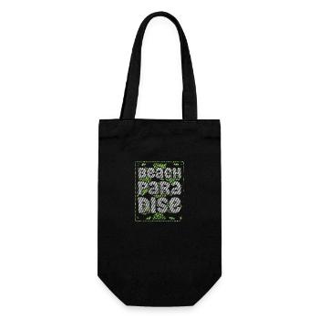 Urlaub Meer Surfen Natur - Geschenkbeutel für Flaschen - Schwarz - Vorne