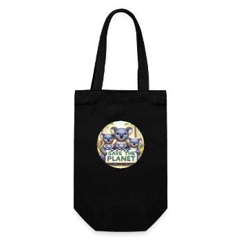 Koala Family - Gift Bag for Bottles - black - Front