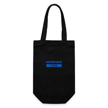 ich bin ein Morgenmuffel - Geschenkbeutel für Flaschen - Schwarz - Vorne