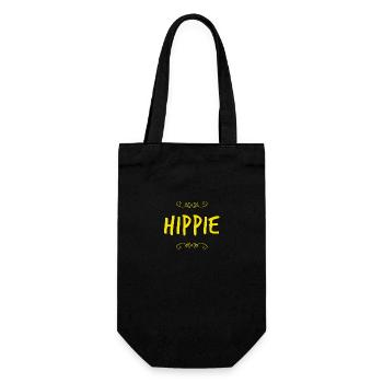 Hippies are great - Gift Bag for Bottles - black - Front