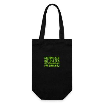 who likes broccoli? - Gift Bag for Bottles - black - Front