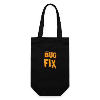 Bugfix is great - Gift Bag for Bottles - black - Front