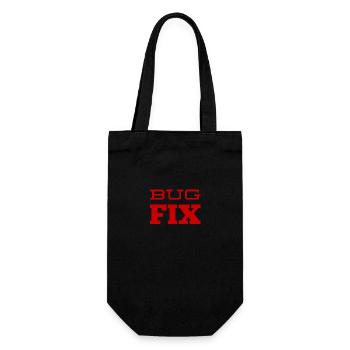 Bugfix ist mein Ding - Geschenkbeutel für Flaschen - Schwarz - Vorne