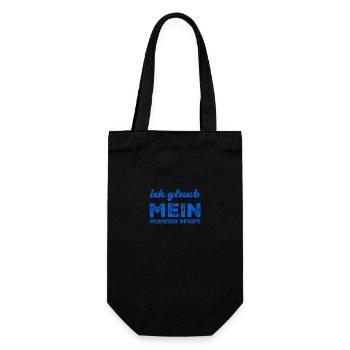 du spinnst wohl - Geschenkbeutel für Flaschen - Schwarz - Vorne