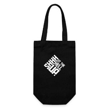 Shhh Shut Up Joke Saying Shut The Hell Up - Gift Bag for Bottles - black - Front