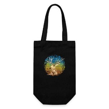 Deer - Gift Bag for Bottles - black - Front