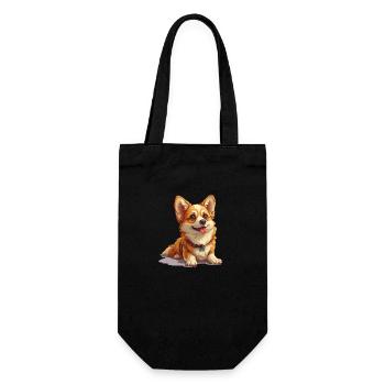 Mignon petit chien - Sac à bouteille - noir - Devant