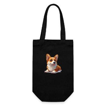 Mignon petit chien - Sac à bouteille - noir - Devant