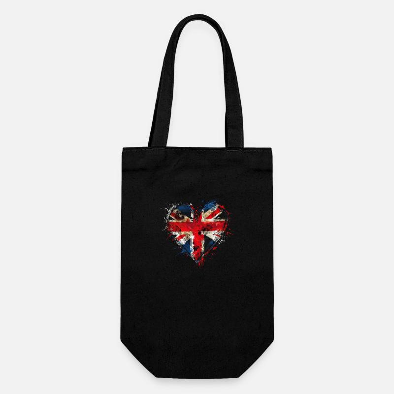 J’adore l’Union Jack - Sac à bouteille - noir