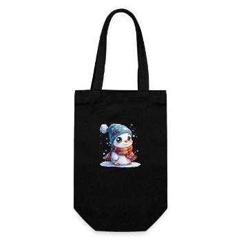 Bonhomme de neige pour les enfants - Sac à bouteille - noir - Devant