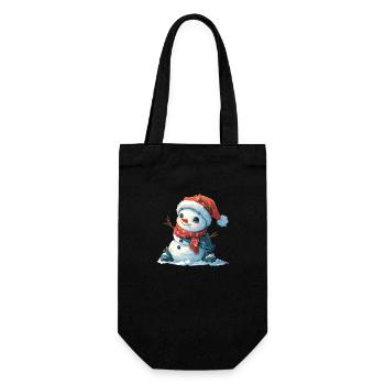 Bonhomme de neige pour les enfants - Sac à bouteille - noir - Devant