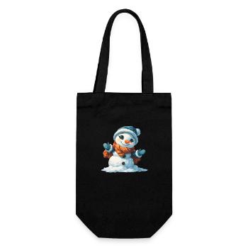 Bonhomme de neige pour les enfants - Sac à bouteille - noir - Devant