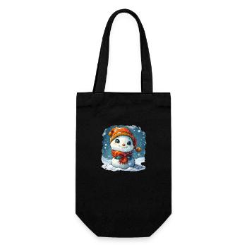 Bonhomme de neige pour les enfants - Sac à bouteille - noir - Devant