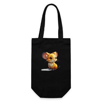 souris mignonne - Sac à bouteille - noir - Devant