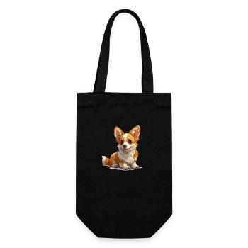 Mignon petit chien - Sac à bouteille - noir - Devant