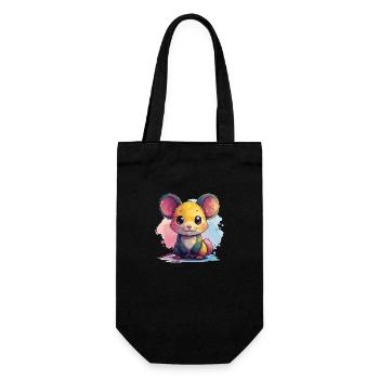 Children's Mouse - Gift Bag for Bottles - black - Front