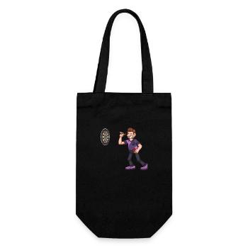 Darts Player - Gift Bag for Bottles - black - Front