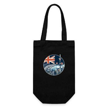 New Zealand Aotearoa Kiwi 19 - Gift Bag for Bottles - black - Front